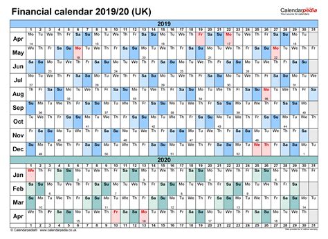 Financial Calendar 